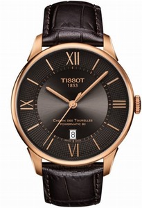 Tissot Chemin Des Tourelles Powermatic 80 Brown Leather Watch # T099.407.36.448.00 (Men Watch)