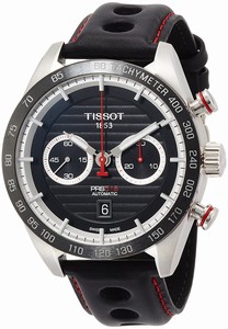 Tissot Black Dial Fixed Black Ceramic Showing Tachymeter Markings Band Watch #T100.427.16.051.00 (Men Watch)
