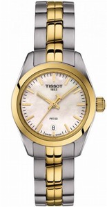 Tissot Quartz PR 100 Analog Date Stainless Steel Watch # T101.010.22.111.00 (Women Watch)