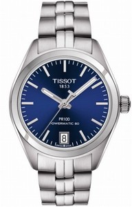 Tissot Powermatic 80 Blue Dial Date Stainless Steel Watch #T101.207.11.041.00 (Women Watch)