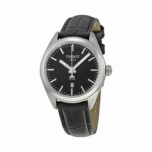 Tissot Quartz Analog Date Black Leather Watch # T101.210.16.051.00 (Women Watch)