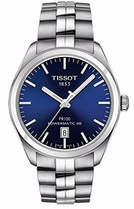 Tissot Blue Dial Fixed Stainless Steel Band Watch #T101.407.11.041.00 (Men Watch)