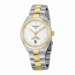 Tissot Silver Dial Fixed Gold Pvd Band Watch #T101.408.22.031.00 (Men Watch)