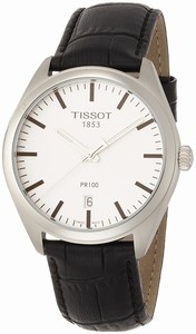 Tissot Quartz Analog Date Black Leather Watch # T101.410.16.031.00 (Men Watch)