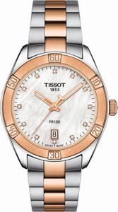 Tissot Quartz Mother of Pearl Diamond Dial Stainless Steel Watch # T101.910.22.116.00 (Women Watch)