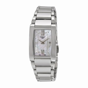 Tissot White Mother Of Pearl Dial Fixed Stainless Steel Band Watch #T105.309.11.116.00 (Women Watch)