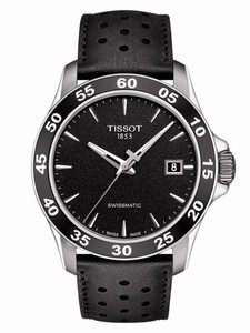 Tissot V8 Swissmatic Date Black Leather Watch# T106.407.16.051.00 (Men Watch)