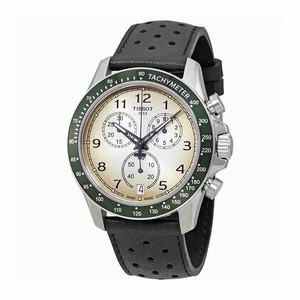 Tissot V8 Quartz Chronograph Date Black Leather Watch # T106.417.16.032.00 (Men Watch)