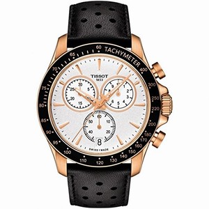 Tissot V8 Quartz Chronograph Date Black Leather Watch # T106.417.36.031.00 (Men Watch)