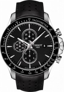 Tissot V8 Automatic Chronograph Date Black Leather Watch# T106.427.16.051.00 (Men Watch)