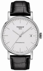 Tissot Swissmatic Date Black Leather Watch # T109.407.16.031.00 (Men Watch)