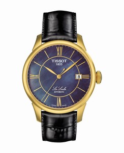 Tissot Le Locle Automatic Mother of Pearl Dial Black Leather Watch# T41.5.423.93 (Women Watch)