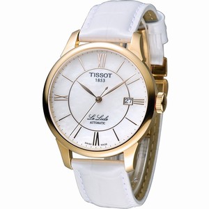 Tissot Mother Of Pearl Dial Leather Watch #T41.6.453.83 (Men Watch)