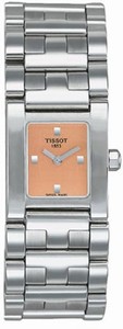Tissot Quartz Analog Stainless Steel Square Watch# T63.1.185.61 (Women Watch)