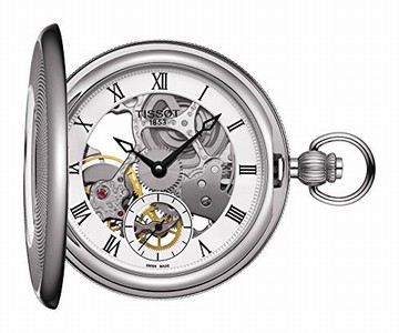 Tissot Bridgeport Mechanical Skeleton Stainless Steel Pocket Watch# T859.405.19.273.00 (Men Watch)
