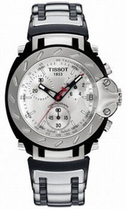 Tissot T-Race Battery Operated Quartz Black & Gray Pvd Stainless Steelwith Carbon Composite Silver Dial Black & Gray Pvd Stainless Steel With Carbon Composite Band Watch #T90.4.446.31 (Men Watch)