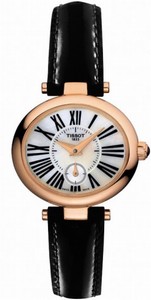 Tissot Quartz Analog 18k Rose Gold Case Black Leather Watch # T917.310.76.113.01 (Women Watch)
