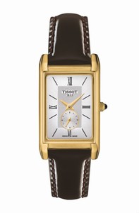 Tissot Quartz Analog 18k Yellow Gold Case Brown Leather Watch # T923.335.16.038.00 (Women Watch)