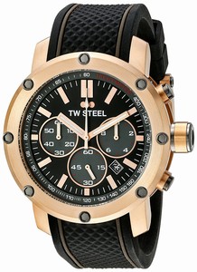 TW Steel Black Dial Silicone Watch #TS5 (Men Watch)