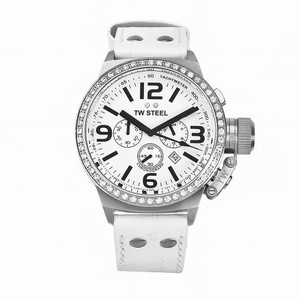 Tw Steel Quartz Diamonds Chronograph 45mm Canteen Watch #TW10 (Men Watch)