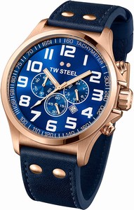 TW Steel Blue Dial Chronograph Date Tachymeter Watch #TW406 (Women Watch)