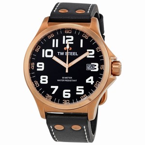 TW Steel Black Quartz Watch #TW416 (Men Watch)