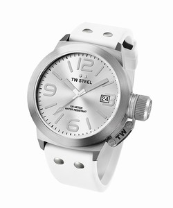 TW Steel White Dial Silicone Watch #TW535 (Women Watch)