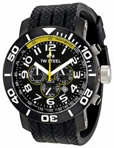 TW Steel Black Dial Chronograph Tachometer Watch #TW75 (Men Watch)