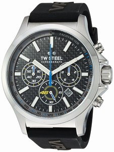 TW Steel Carbon Fiber Dial Stainless Steel Band Watch #TW939 (Men Watch)