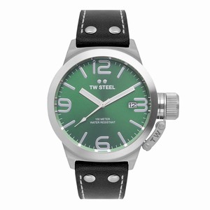 TW Steel Green Dial Leather Watch #TW942 (Women Watch)