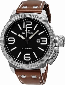 TW Steel Canteen Automatic Date Brown Leather Watch # TWA955 (Women Watch)