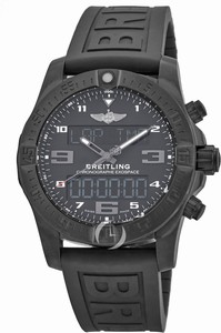 Breitling Black Battery Operated Quartz Watch # VB5510H1/BE45-263S (Men Watch)