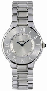 Cartier Calibre 690 Quartz Stainless Steel Silver Dial Stainless Steel Band Watch #W10110T2 ( Watch)