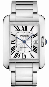 Cartier Automatic 18kt White Gold Silver Dial 18kt White Gold Polished Band Watch #W5310025 (Men Watch)
