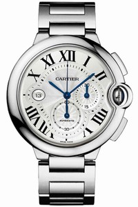 Cartier Automatic Polished Stainless Steel Silver Chronograph With Date At 9 Dial Stainless Steel Band Watch #W6920002 (Men Watch)