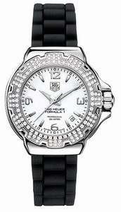 TAG Heuer Formula 1 Analog Date Diamond Bezel Black Rubber Watch # WAC1215.BT0711 (Women Watch)