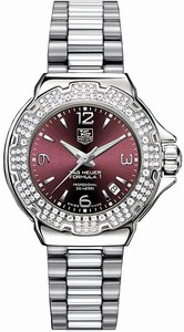 TAG Heuer Formula 1 Analog Date Diamond Bezel Stainless Steel Watch # WAC1219.BA0852 (Women Watch)