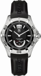 TAG Heuer Aquaracer Quartz Grande Date Black Rubber Watch # WAF1010.FT8010 (Men Watch)