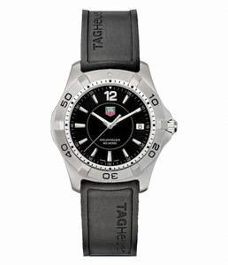 TAG Heuer Aquaracer Quartz Black Dial Date Black Rubber Watch # WAF1110.FT8009 (Men Watch)
