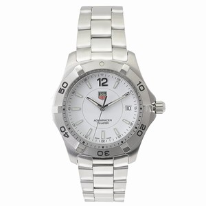 TAG Heuer White Dial Unidirectional Rotating Stainless Steel Band Watch # WAF1111.BA0801/1 (Men Watch)