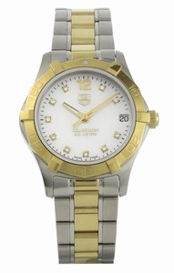 TAG Heuer Aquaracer Quartz Diamond Dial Two Tone Stainless Steel Watch # WAF1320.BB0820 (Women Watch)