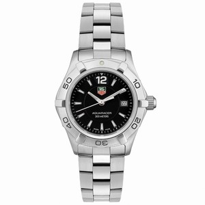 TAG Heuer Aquaracer Quartz Black Dial Date Stainless Steel Watch # WAF1410.BA0812 (Women Watch)