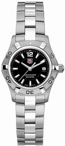 TAG Heuer Aquaracer Quartz Black Dial Date 300M Stainless Steel Watch #WAF1410.BA0823 (Women Watch)