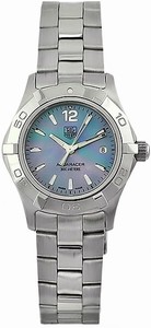 TAG Heuer Aquaracer Blue Mother Of Pearl Dial Date Stainless Steel Watch #WAF1417.BA0823 (Women Watch)