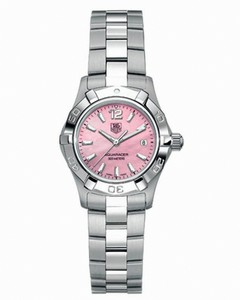 TAG Heuer Aquaracer Qyartz Pink Motther of Pearl Dial 300M Stainless Steel Watch #WAF1418.BA0823 (Women Watch)