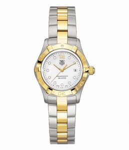 TAG Heuer Aquaracer Quartz Diamond Date Two Tone Stainless Steel Watch # WAF1425.BB0814 (Women Watch)