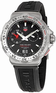 TAG Heuer Formula 1 Quartz Grande Date Alarm Black Rubber Watch #WAH111C.BT0714 (Men Watch)