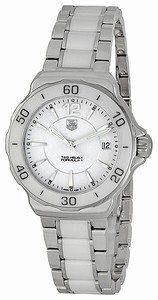 TAG Heuer Formula 1 Quartz Analog Date Stainless Steel and White Ceramic Watch #WAH1211.BA0861 (Women Watch)