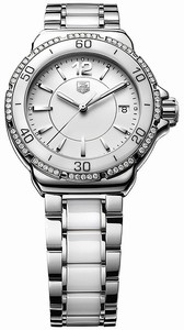TAG Heuer Formula 1 Quartz Analog Date Diamond Bezel Stainless Steel and Ceramic Watch #WAH1213.BA0861 (Women Watch)