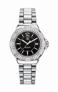 TAG Heuer Formula 1 Quartz Black Dial Date Diamond Bezel Stainless Steel Watch# WAH1217.BA0852 (Women Watch)